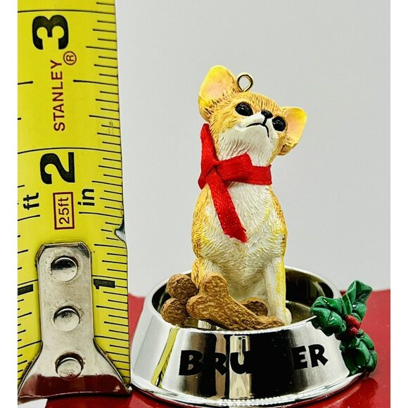 Carlton Cards Bruiser Chihuahua Dog Ornament Heirloom Holiday Feast Christmas - Picture 4 of 8
